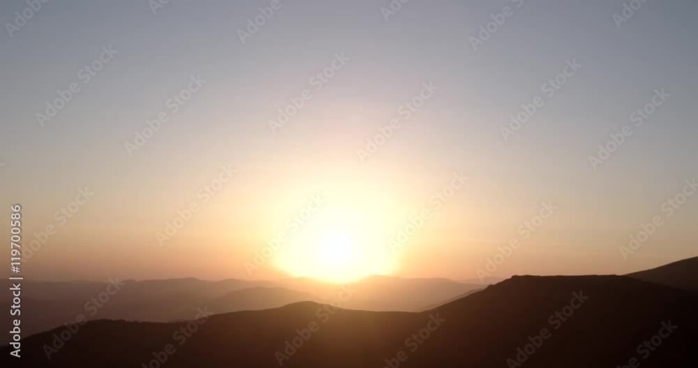 Beautiful Sunset Over the Carpathians Mountains Beautiful Sunset Over the Carpathians Mountains