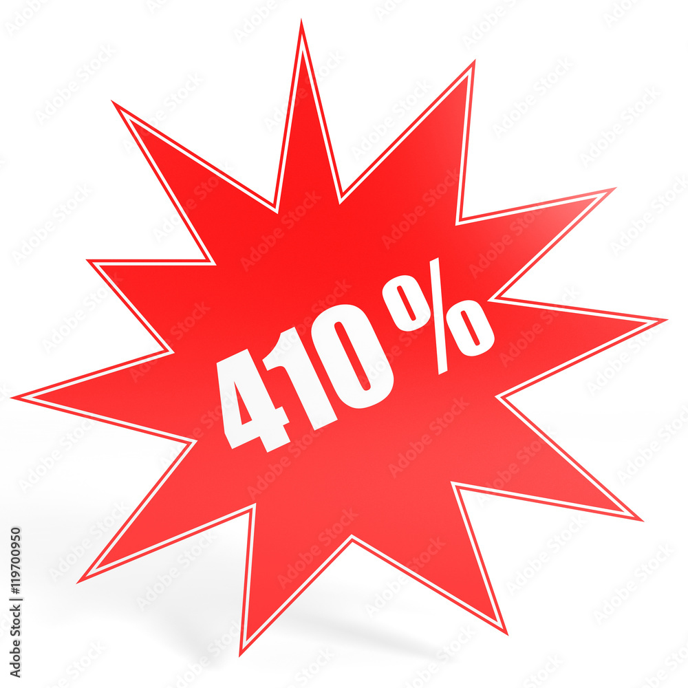 Discount 410 percent off. 3D illustration. Discount 410 percent off. 3D illustration.