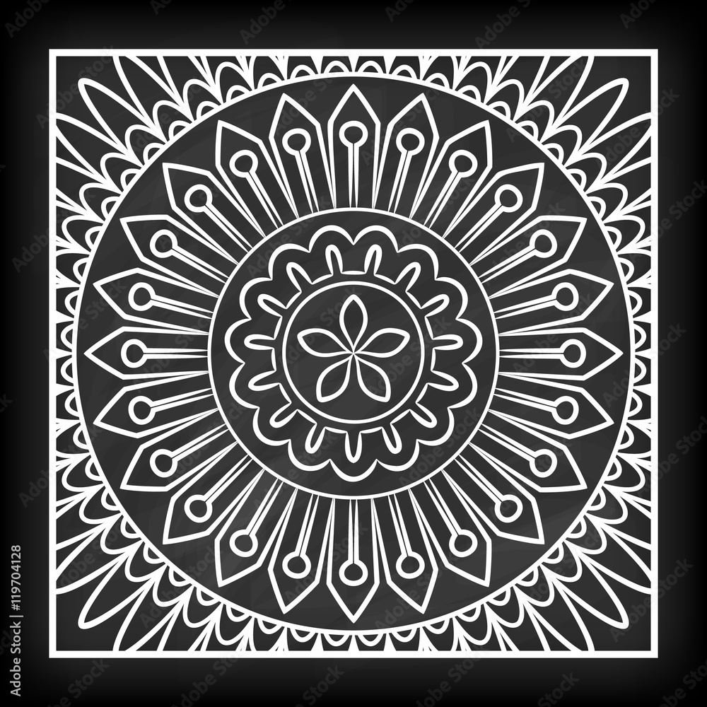 Doodle Mandala Flower