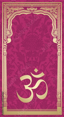 aum syllable, paisley design ,Hinduism, India