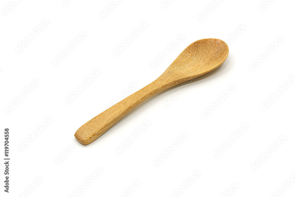 Isolated empty wooden spoon on white background with clipping path Isolated empty wooden spoon on white background with clipping path