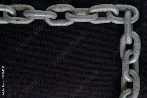 Chain / Frame of chain on nylon background.