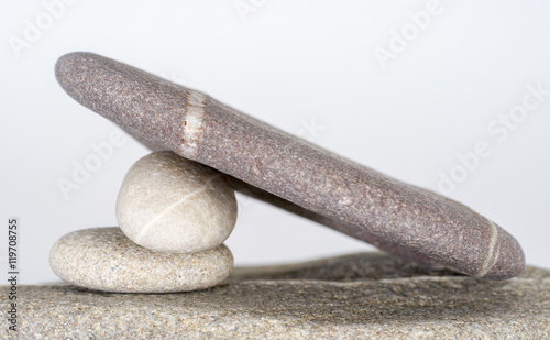 stacked stone pebble arrangement