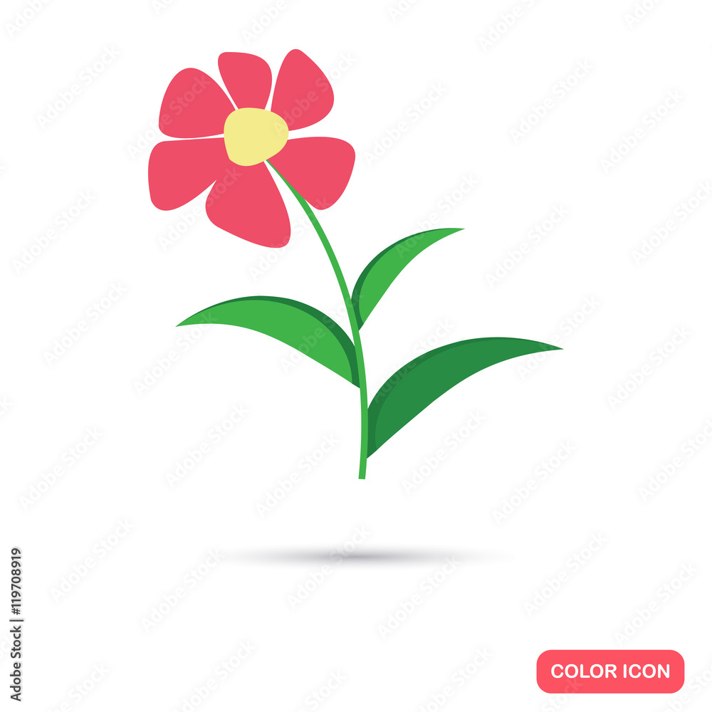 Flower color flat icon