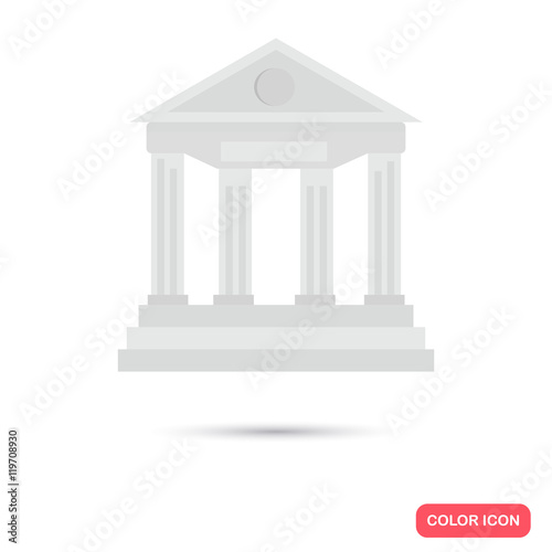 Bank color flat icon