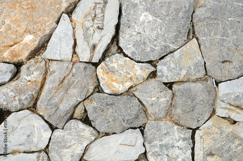 Big rocks arrange to build wall, background and pattern