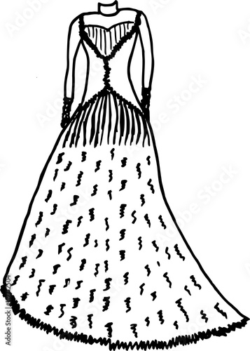 Wedding dress sketch