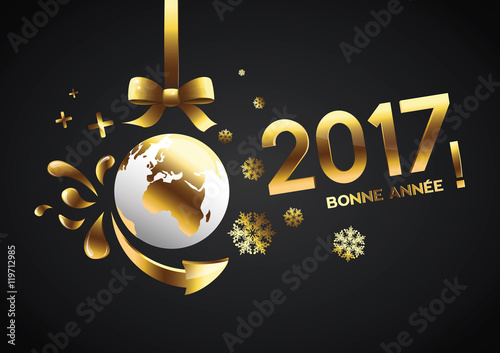 2017 avec Terre - Version dorée sur fond noir