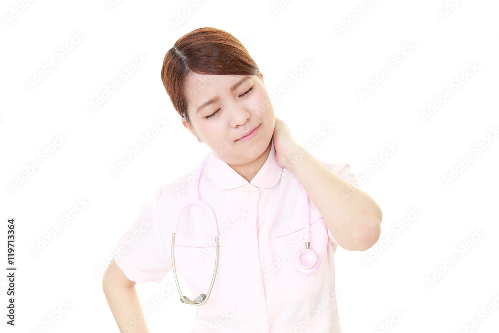疲れた表情の看護師 疲れた表情の看護師