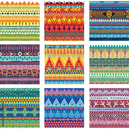 Color seamless tribal texture