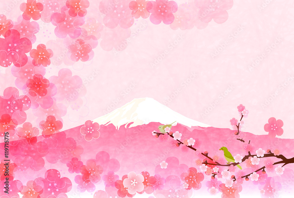 酉　富士山　年賀状　背景