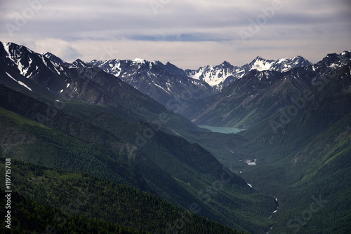 Alpine landscape in Altai Mountains  Siberia  Russian Federation