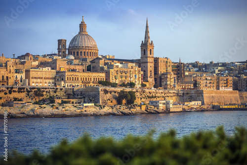 Valletta, Malta - The famous St.Paul's Cathedral in Valletta at sunset © zgphotography