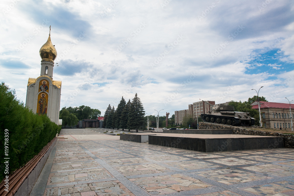 Parliament building and tank. Tiraspol is the capital of Transnistria, a self governing territory not recognised by United Nations