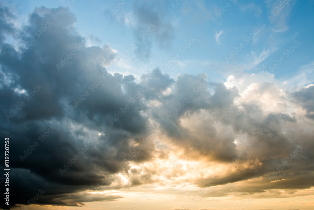 colorful dramatic sky with cloud at sunset colorful dramatic sky with cloud at sunset