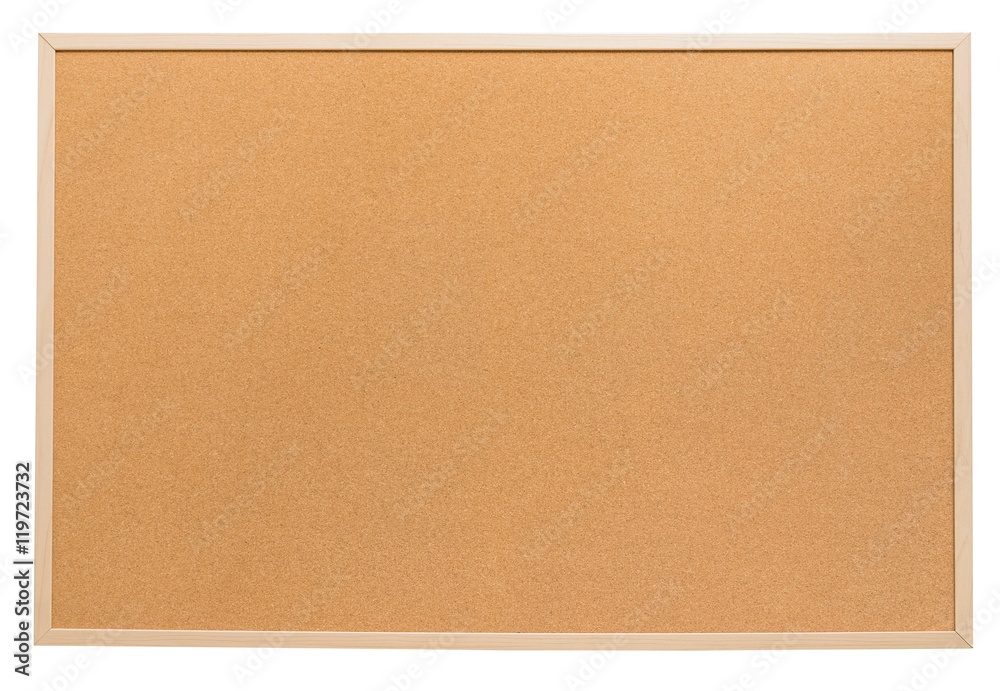 cork board isolated on white background