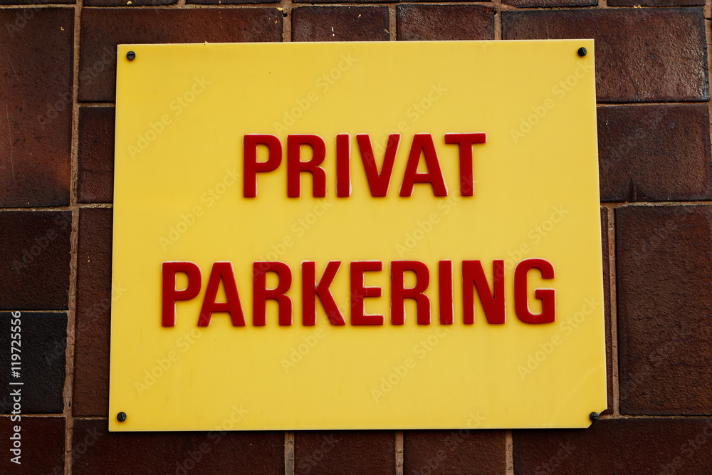 Fototapeta premium Privat parkering