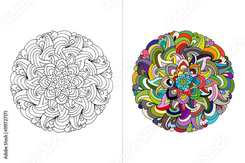 Mandala ornament, hand made sketch for your design