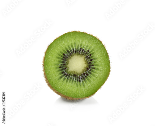 Half of kiwi fruit isolated on white background