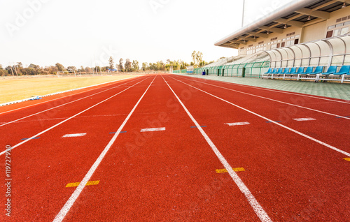 Red running track