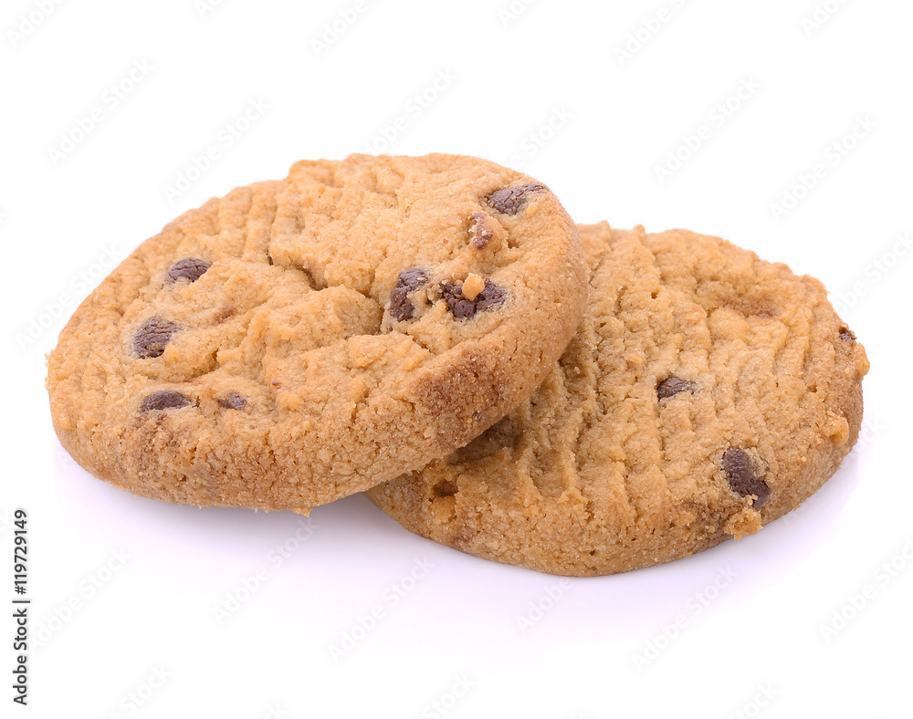 Chocolate Chip Cookie isolated on White