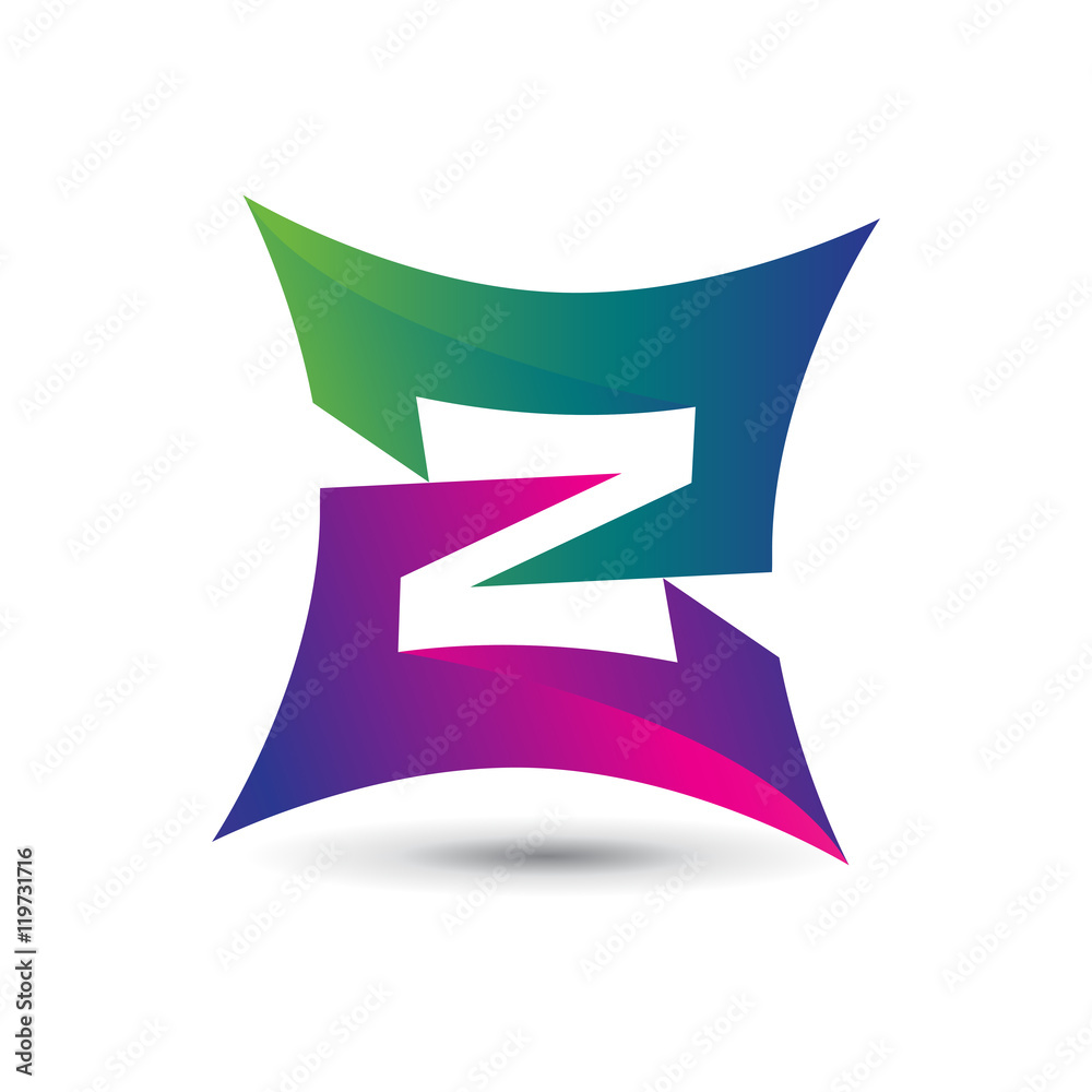 Naklejka premium Abstract Colorful Z Logo