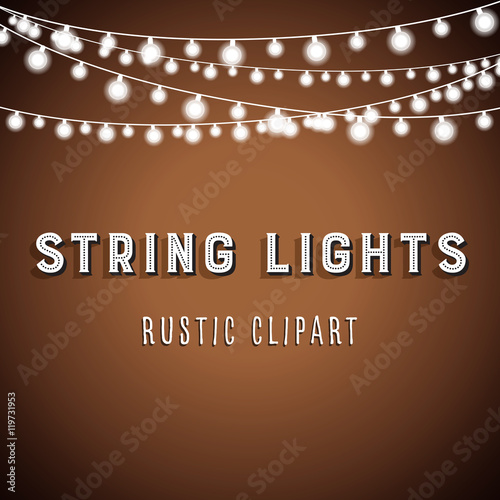 Rustic String Lights Background 