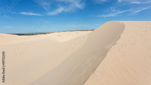 white sand dune desert in Mui Ne  Vietnam