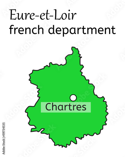 Eure-et-Loir french department map