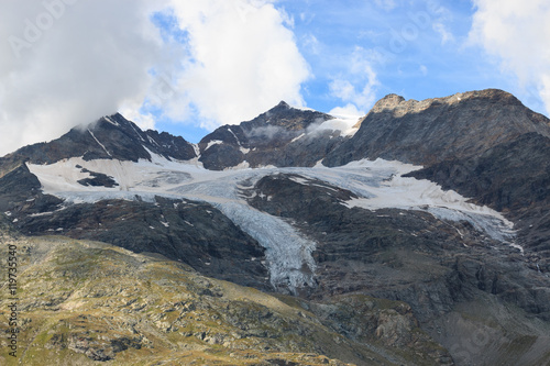 paesaggio alpino dal passo del Bernina