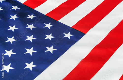 silk American flag Close-up 