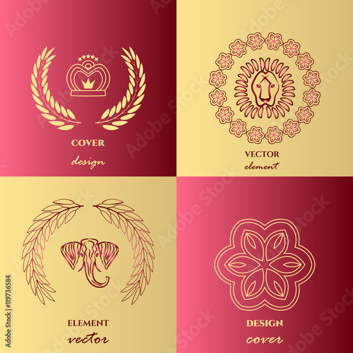 Luxury logo collection,Design for Boutique hotel,Resort,Restaurant, Royalty, Victorian identity, Hotel, Heraldic, Fashion,Club,education logo Full vector logo template.