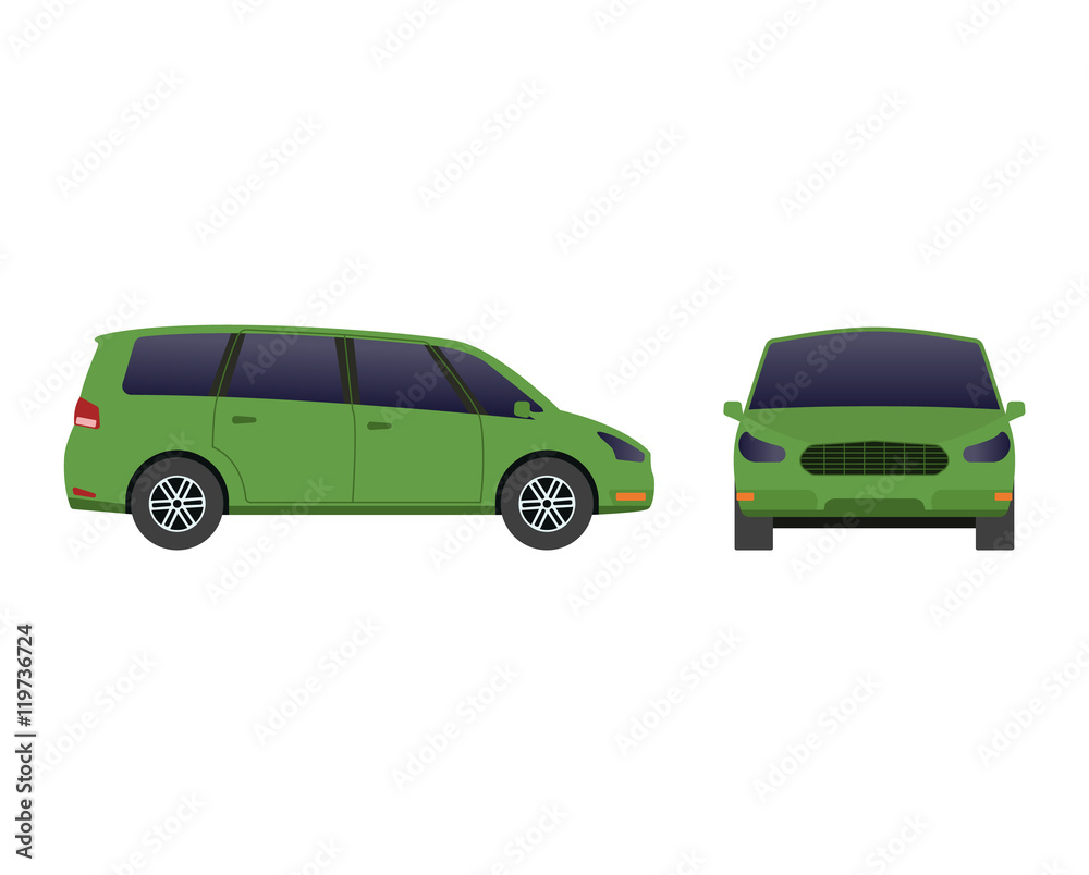 Car sedan vehicle transport type design sign technology style vector. Generic sedan car design flat vector illustration isolated on white. Transport sedan object