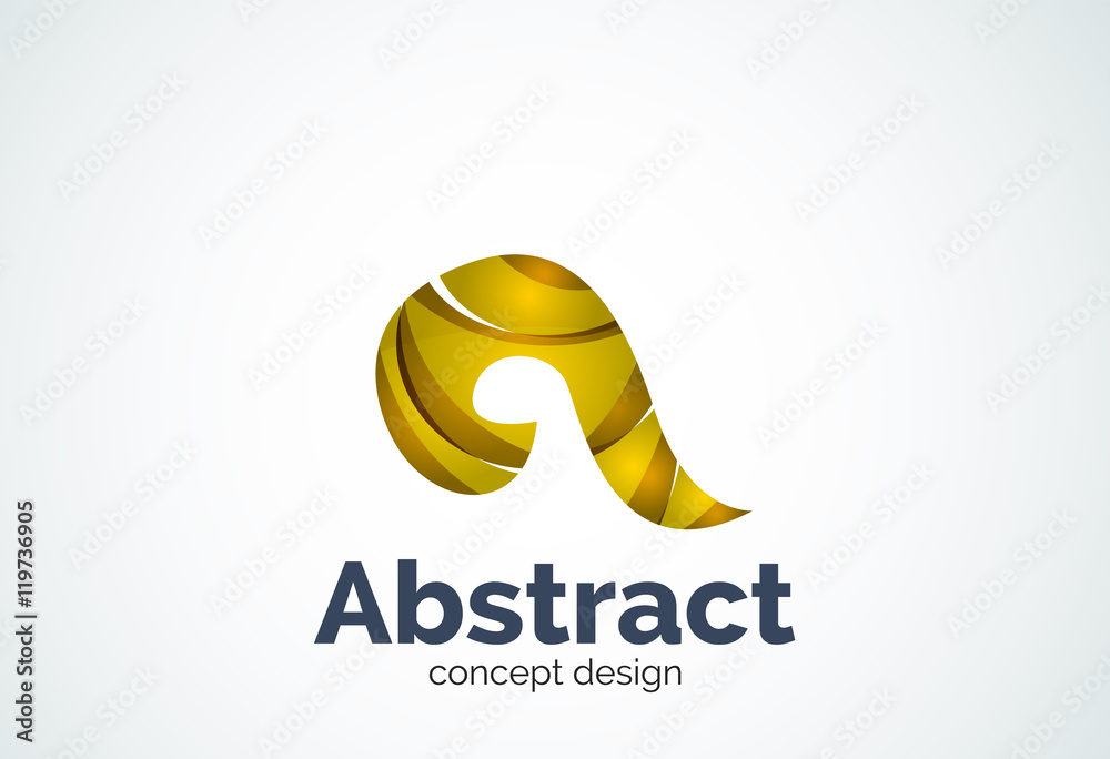 Abstract swirl logo template, smooth elegant shape concept Abstract swirl logo template, smooth elegant shape concept