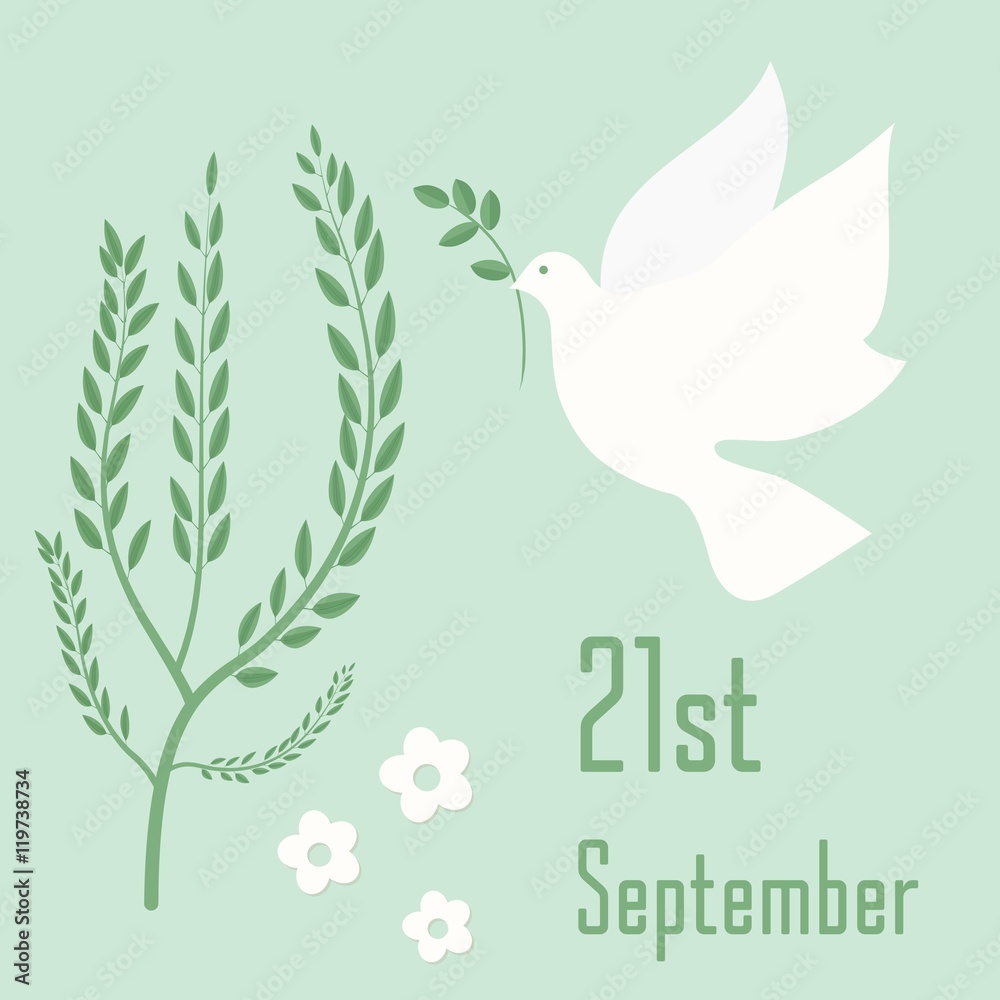 International Day of Peace symbol poster.
