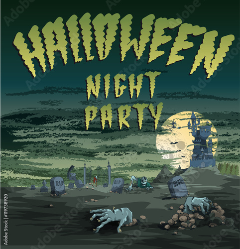 HALLOWEEN NIGHT PARTY FLAYER