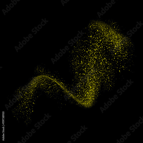 Abstract movement of grain or dust particles