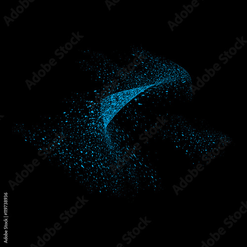 Abstract movement of grain or dust particles