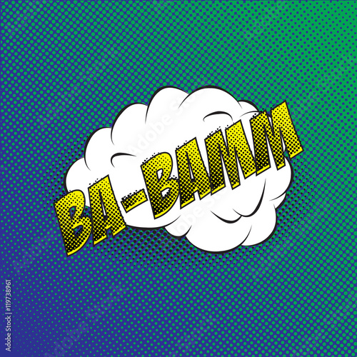 Colourful comic book style explosion vector effect