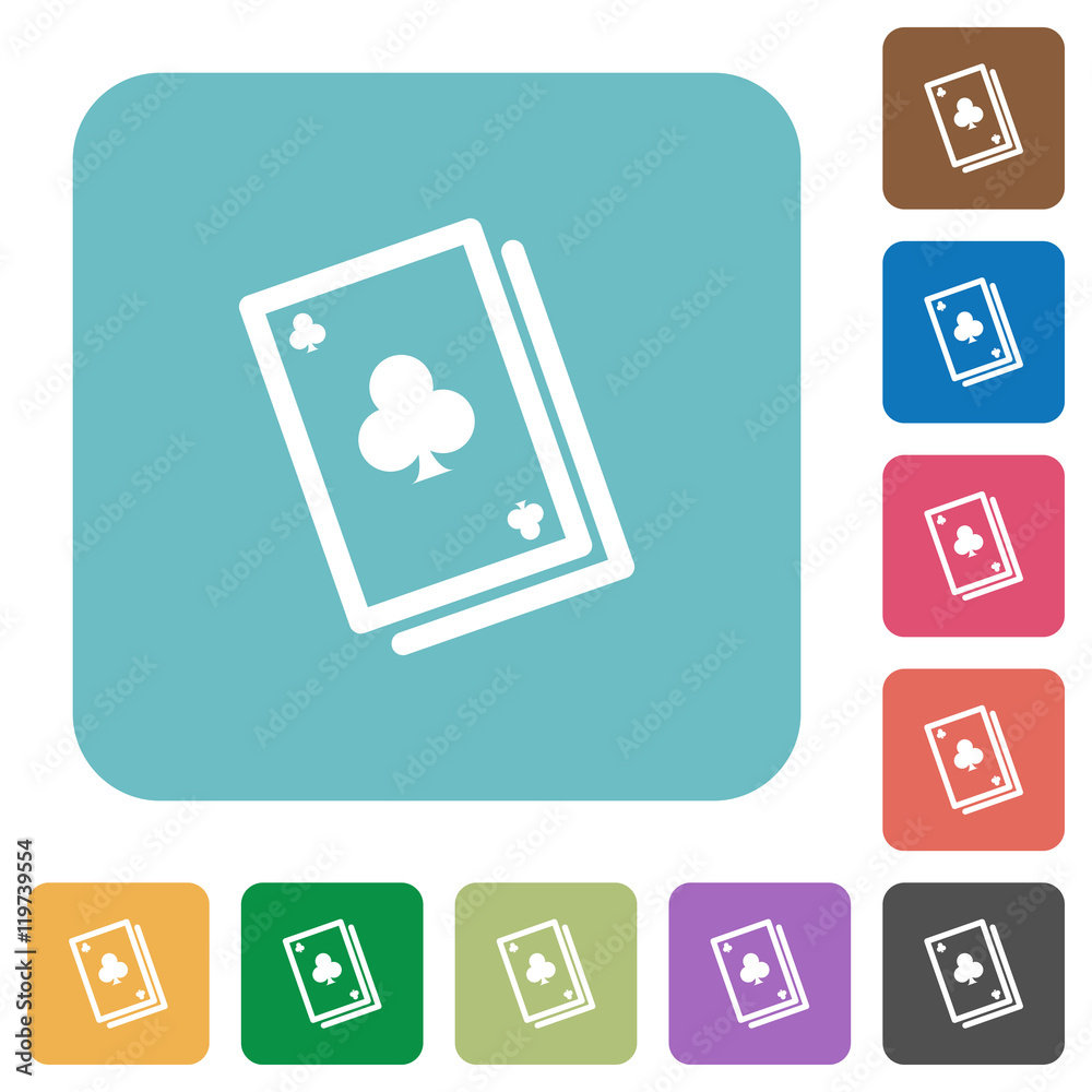 Flat card game icons Flat card game icons