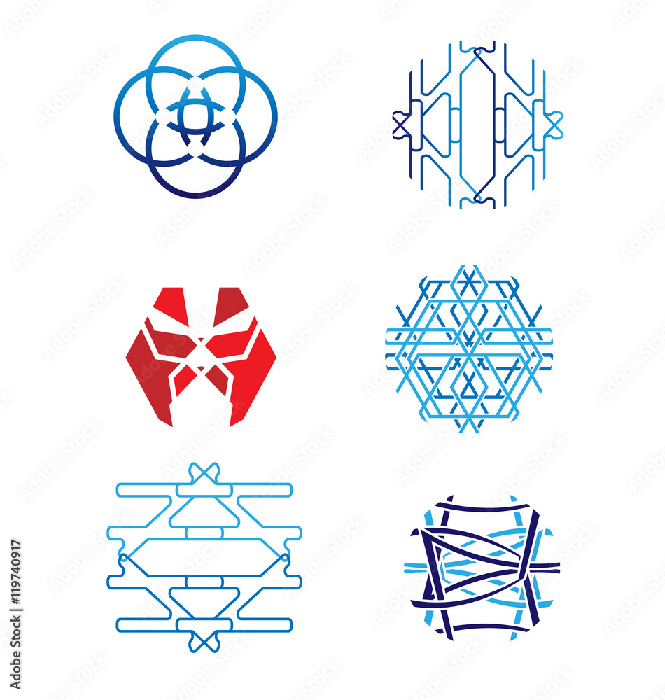 Abstract Vector Logo Set Design Template. Creative Concept Icons Abstract Vector Logo Set Design Template. Creative Concept Icons