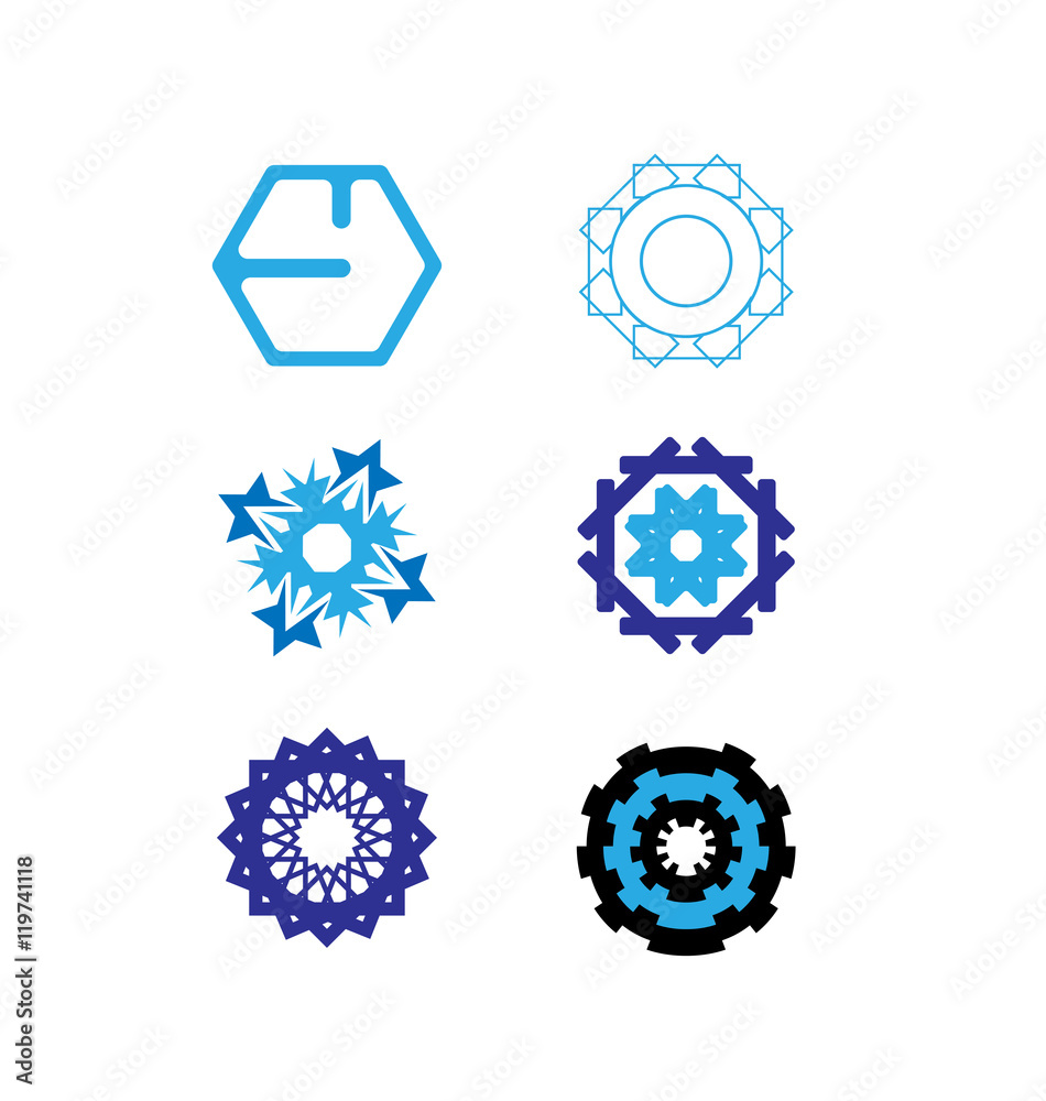Abstract Vector Logo Set Design Template. Creative Concept Icons Abstract Vector Logo Set Design Template. Creative Concept Icons