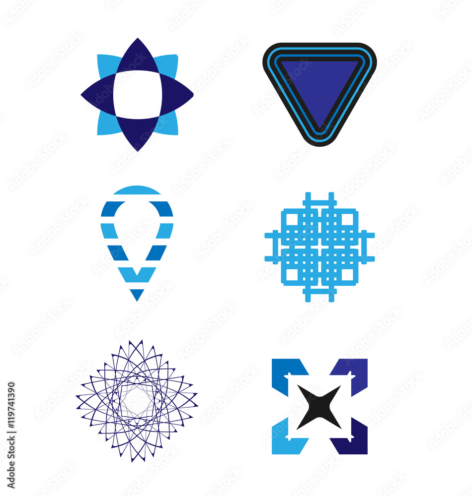 Abstract Vector Logo Set Design Template. Creative Concept Icons Abstract Vector Logo Set Design Template. Creative Concept Icons
