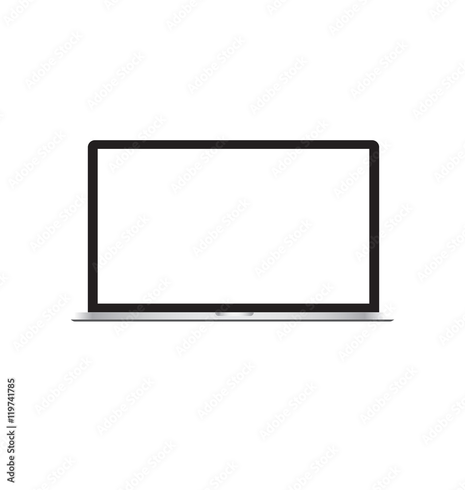 Vector Laptop isolated on white background Vector Laptop isolated on white background