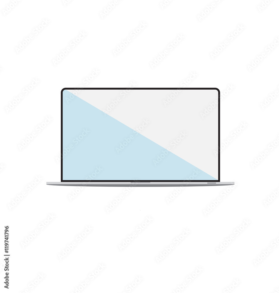 Vector Laptop isolated on white background Vector Laptop isolated on white background