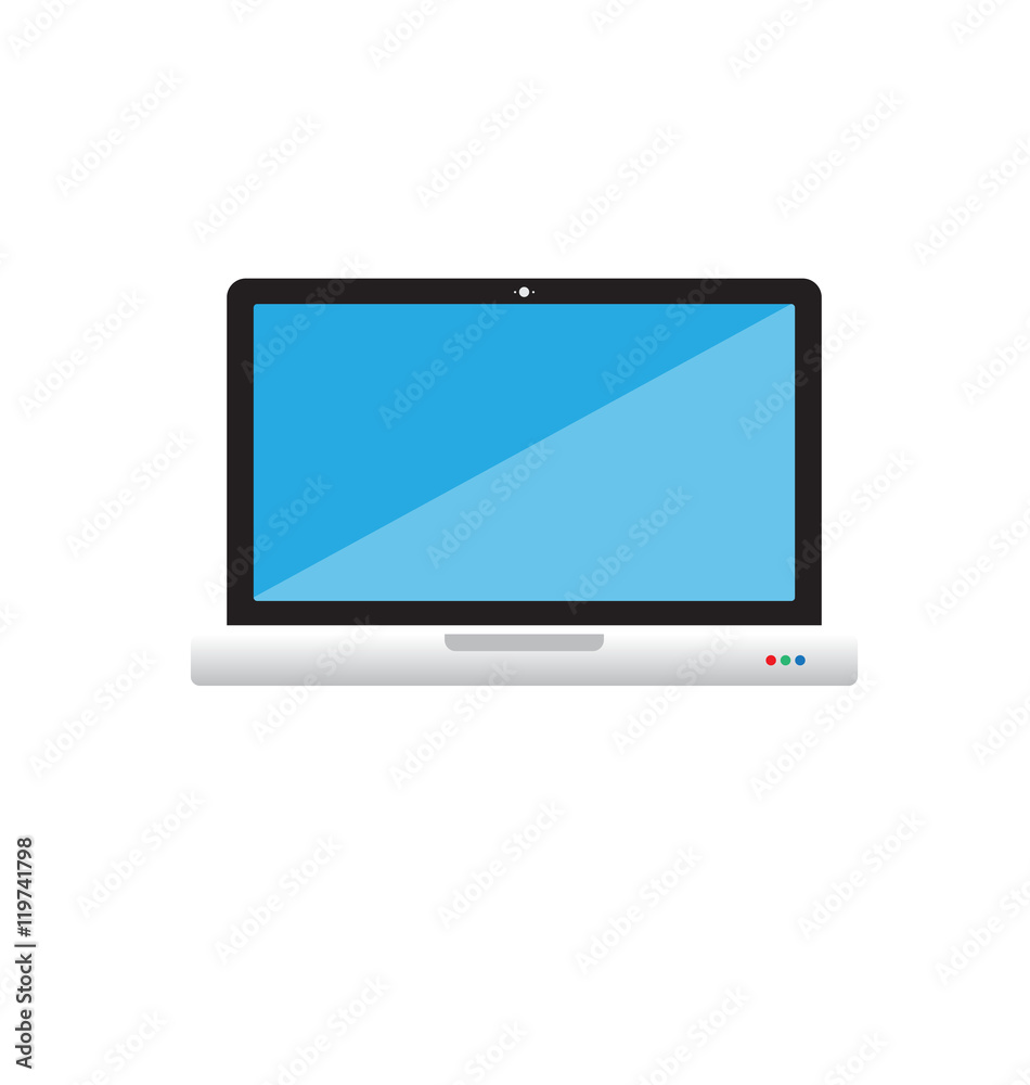 Vector Laptop isolated on white background Vector Laptop isolated on white background