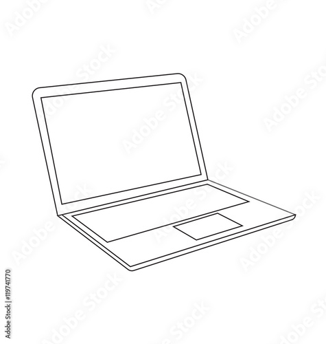 Vector Laptop isolated on white background