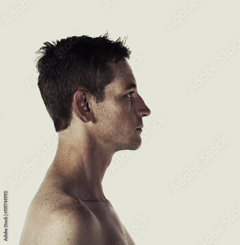 Creative style portrait profile of a man