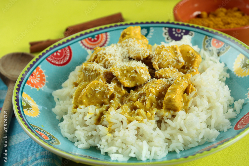 poulet au curry et lait de coco 03092016