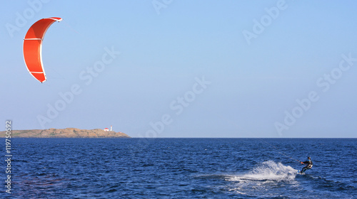 kitesurfer off Vancouver Island